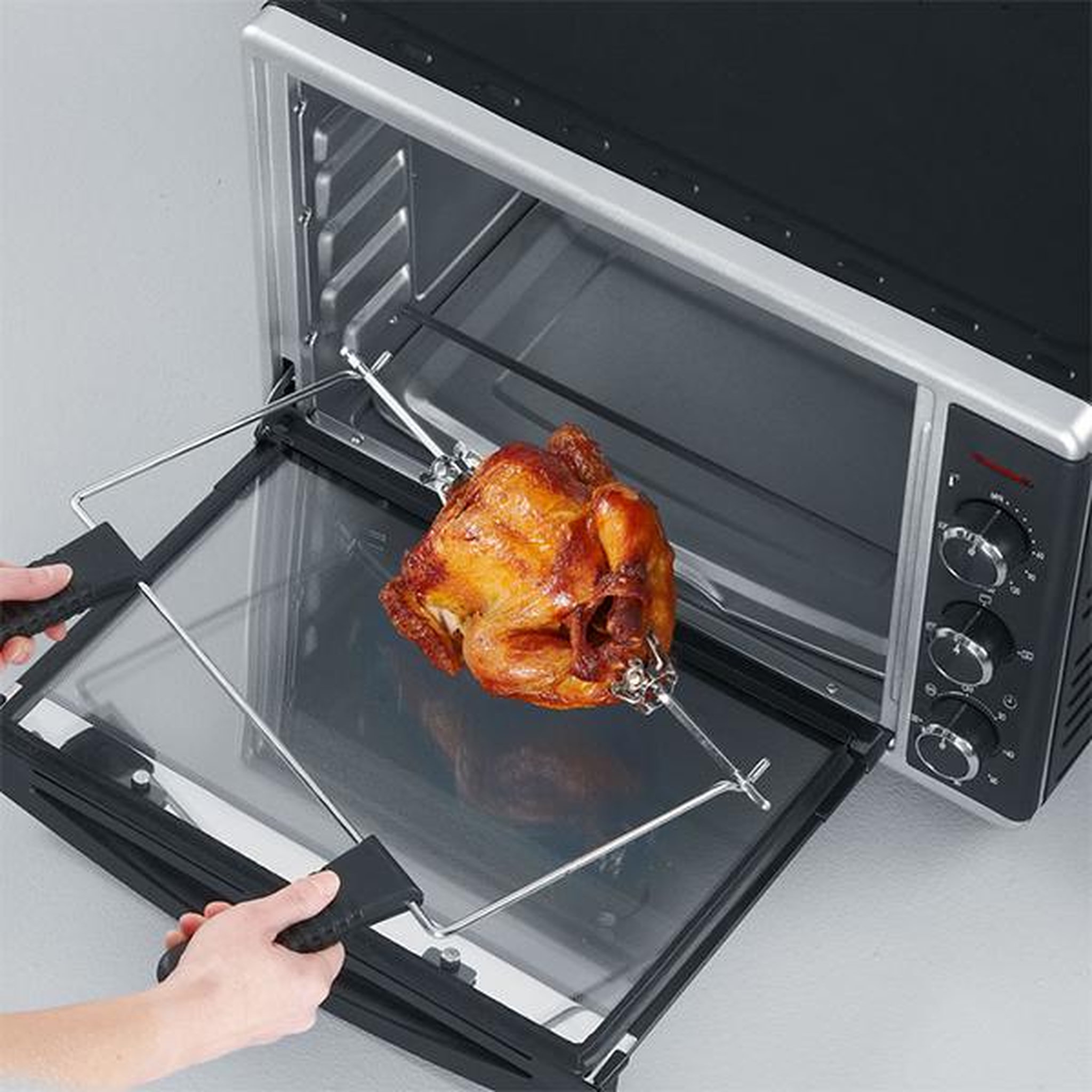 Voir la diapositive 3 : SEVERIN Four chaleur tournante 42l 1800w + tourne-broches - TO2058