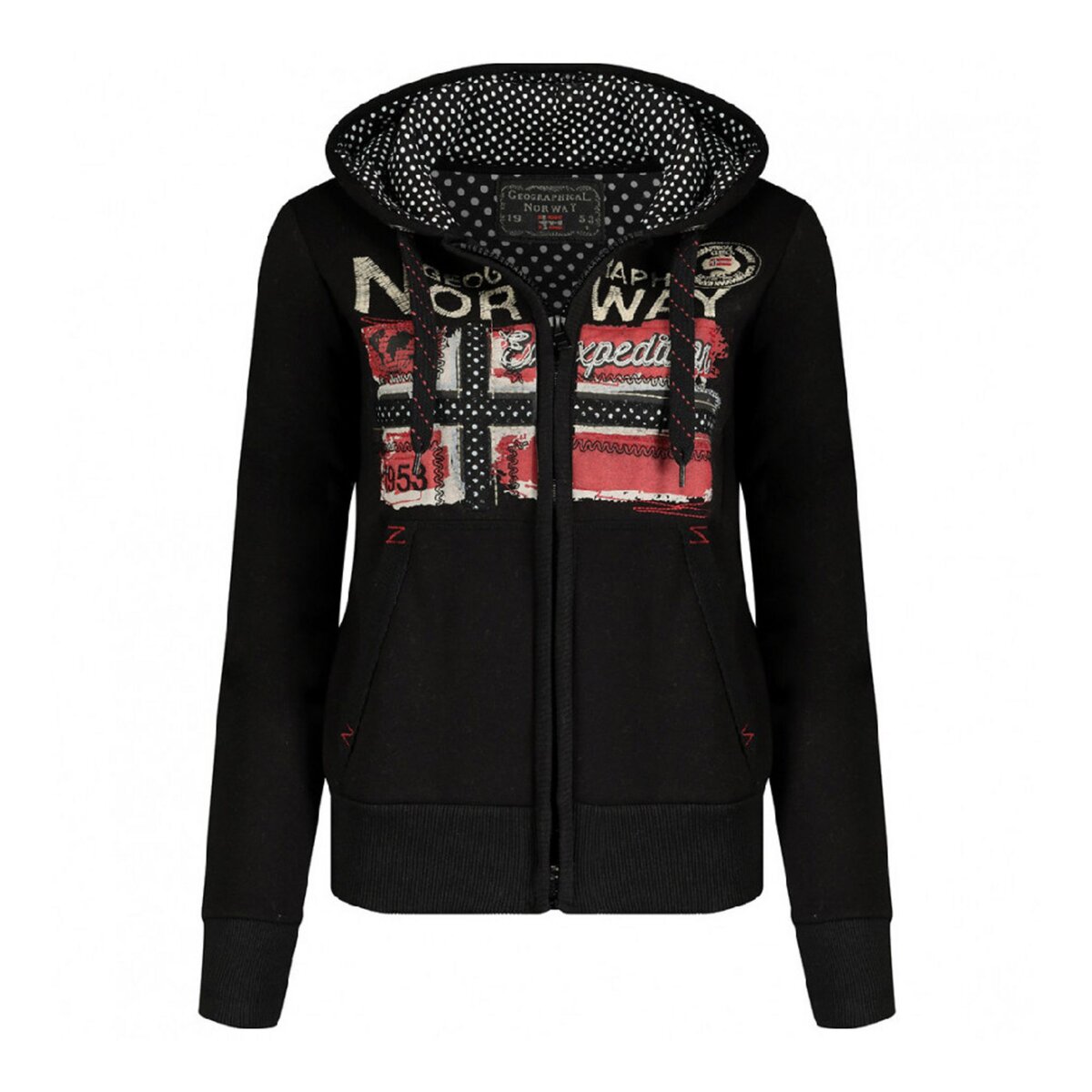 GEOGRAPHICAL NORWAY Sweat Noir à zip Femme Geographical Norway Farlotte