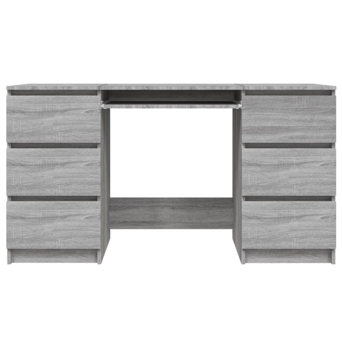 VIDAXL Bureau Sonoma gris 140x50x77 cm Bois d'ingenierie