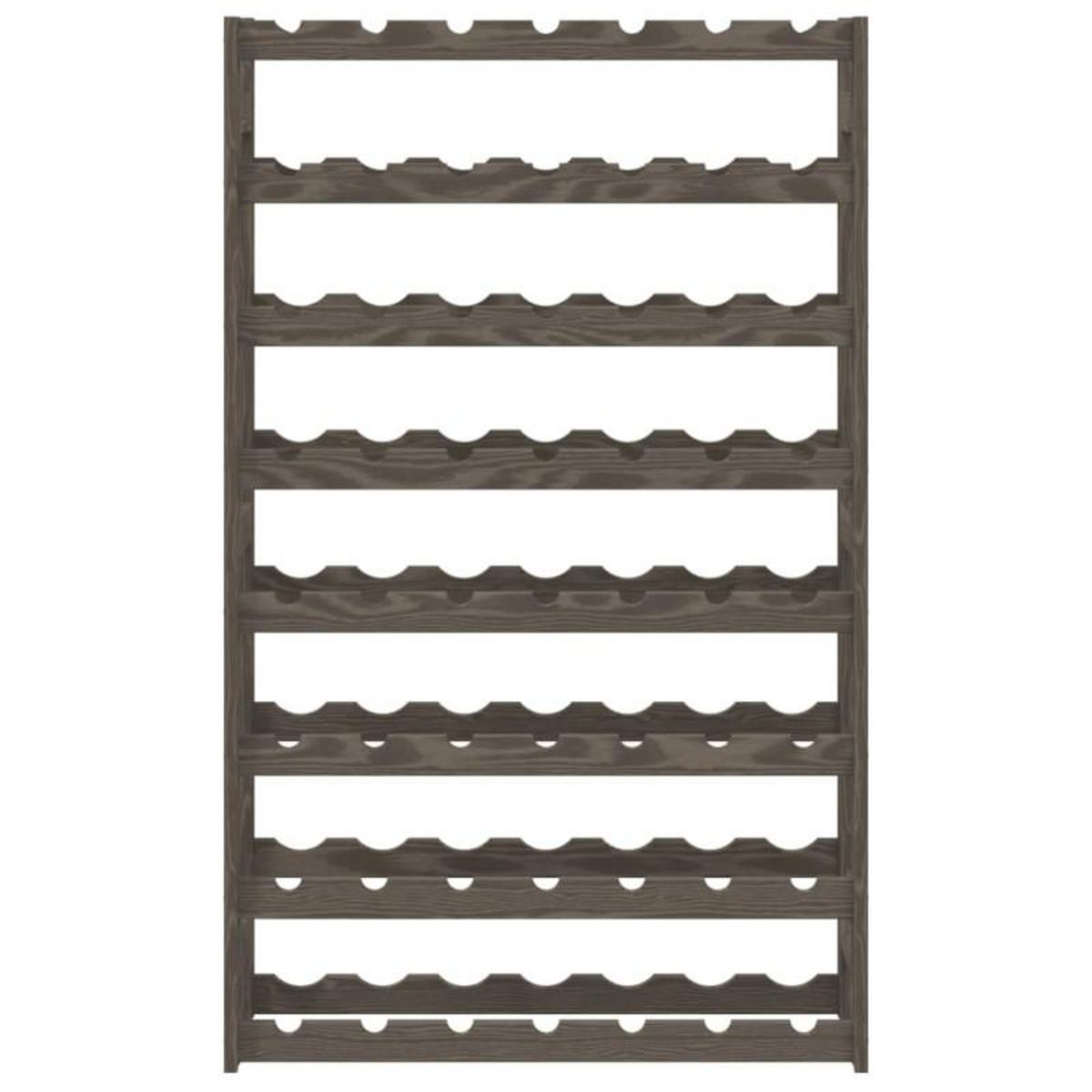 VIDAXL Casier à bouteilles pour 56 bouteilles gris bois pin solide