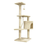 MARKET24 PALOMA Arbre a chat beige 40 x 40 x 114cm - 3 plateformes, 1 corde, 1 niche , poteaux a griffer