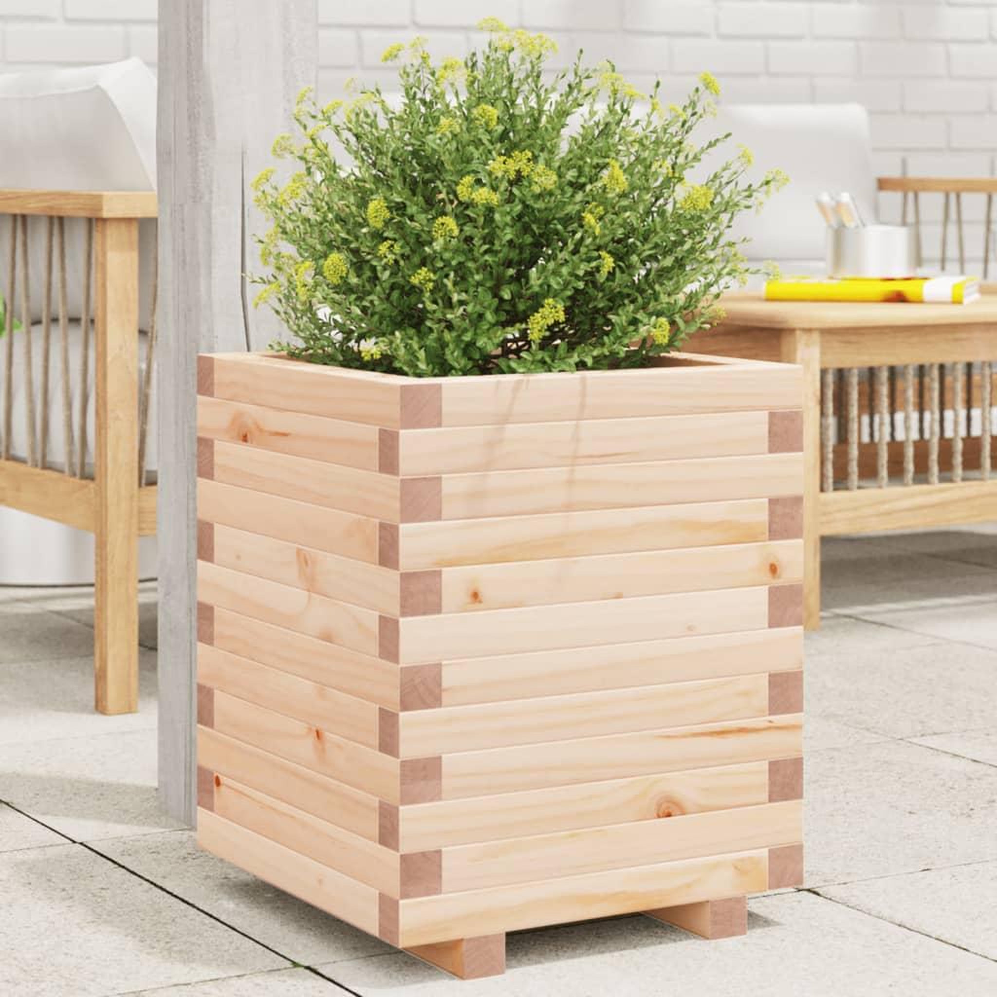 VIDAXL Jardiniere 40x40x49,5 cm bois de pin massif