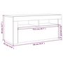 Voir la diapositive 6 : VIDAXL Meuble TV avec lumieres LED Chene marron 90x35x40 cm