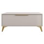 Voir la diapositive 3 : BEST MOBILIER Boccioni - table basse - beige - 1 tiroir - 104 cm