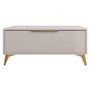Voir la diapositive 3 : BEST MOBILIER Boccioni - table basse - beige - 1 tiroir - 104 cm