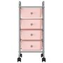 Voir la diapositive 2 : VIDAXL Chariot de rangement mobile a 4 tiroirs Rose Plastique