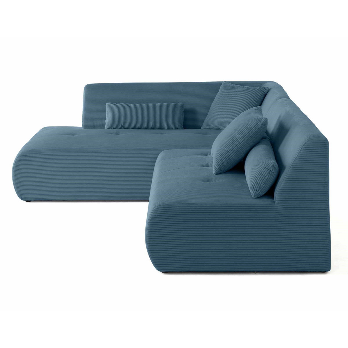 LISA DESIGN Onyx - canapé modulable d'angle gauche - 5 places - en velours côtelé