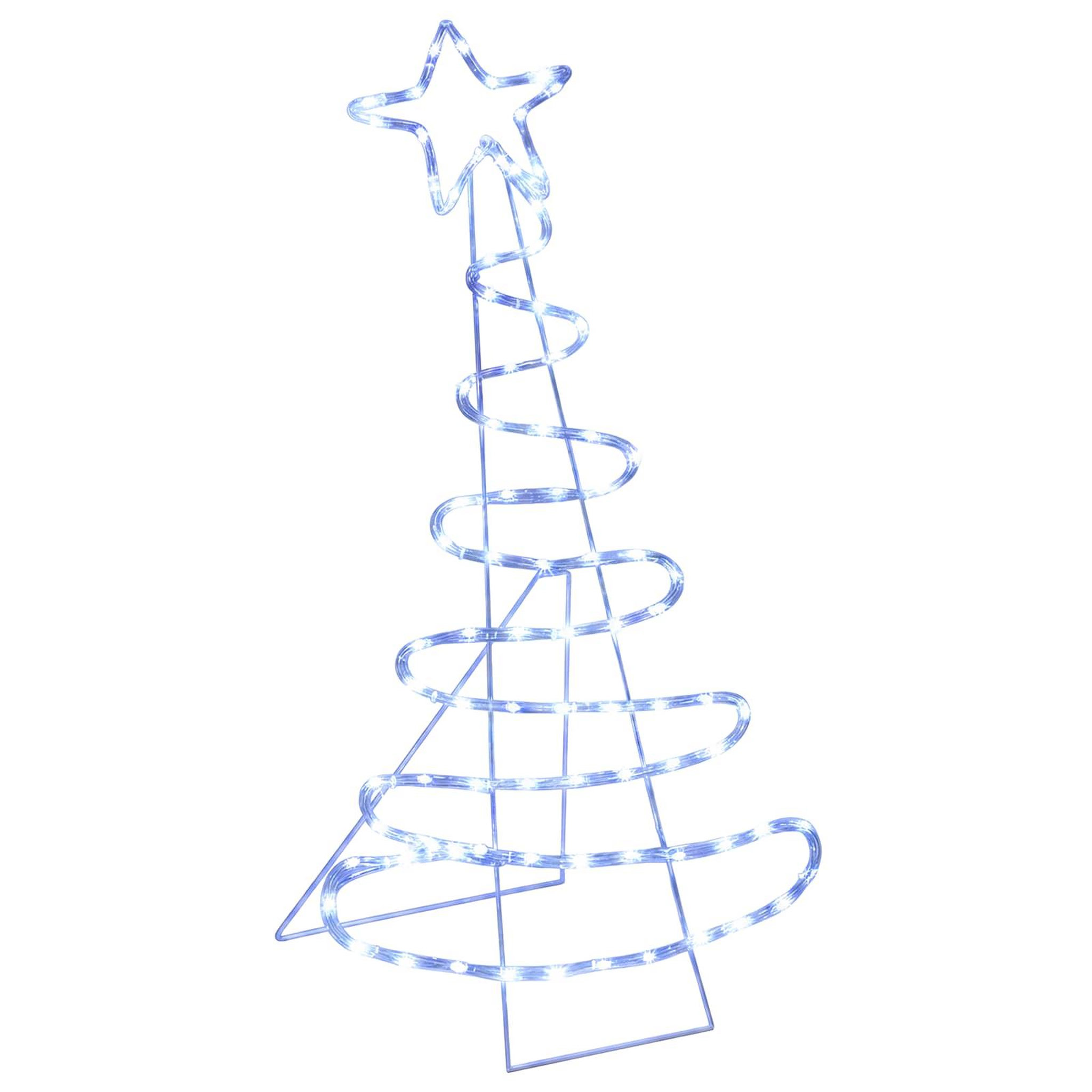 VIDAXL Sapin de Noël LED LOVIISA 100 LED Bleu 51 x 99 cm