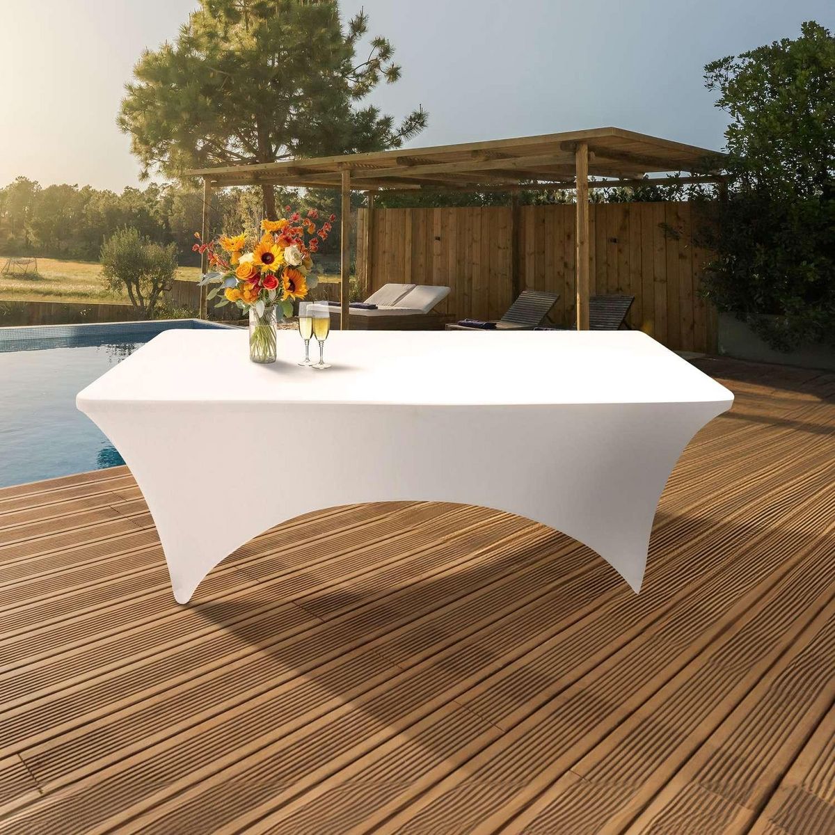 SUNNYDAYS Housse pour table de réception