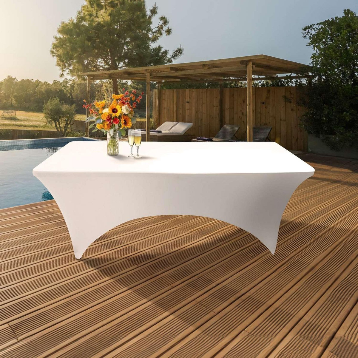 SUNNYDAYS Housse pour table de réception