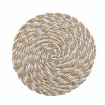 Paris Prix Set de Table Rond en Paille  Nala  38cm Naturel & Blanc