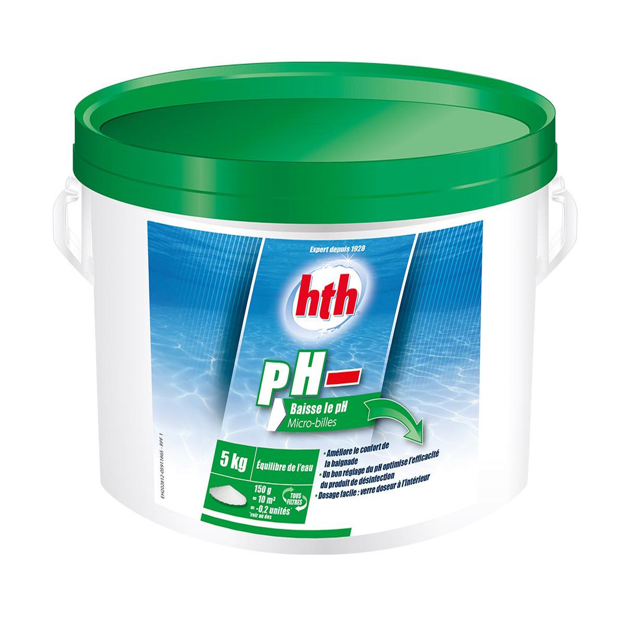 Voir la diapositive 2 : HTH Ph moins micro-billes 5 kg - hth