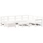 Voir la diapositive 2 : VIDAXL Salon de jardin 8 pcs blanc bois de pin massif