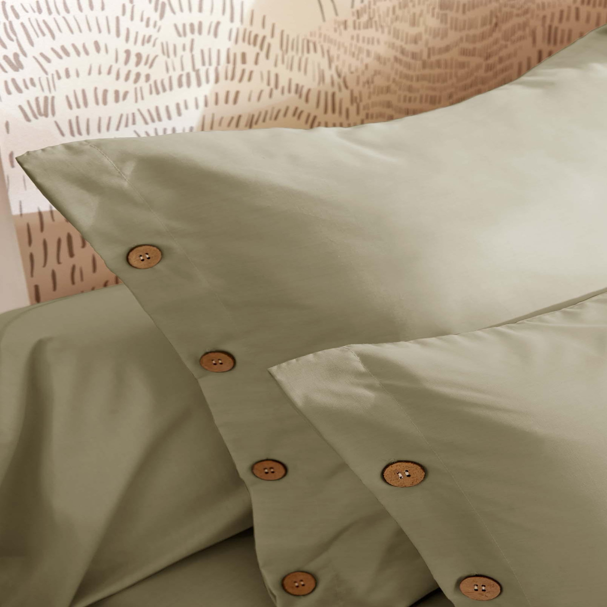 Voir la diapositive 3 : Eden Taie en percale de coton perrine