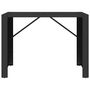 Voir la diapositive 3 : VIDAXL Table de bar et dessus en verre noir 145x80x110 cm poly rotin