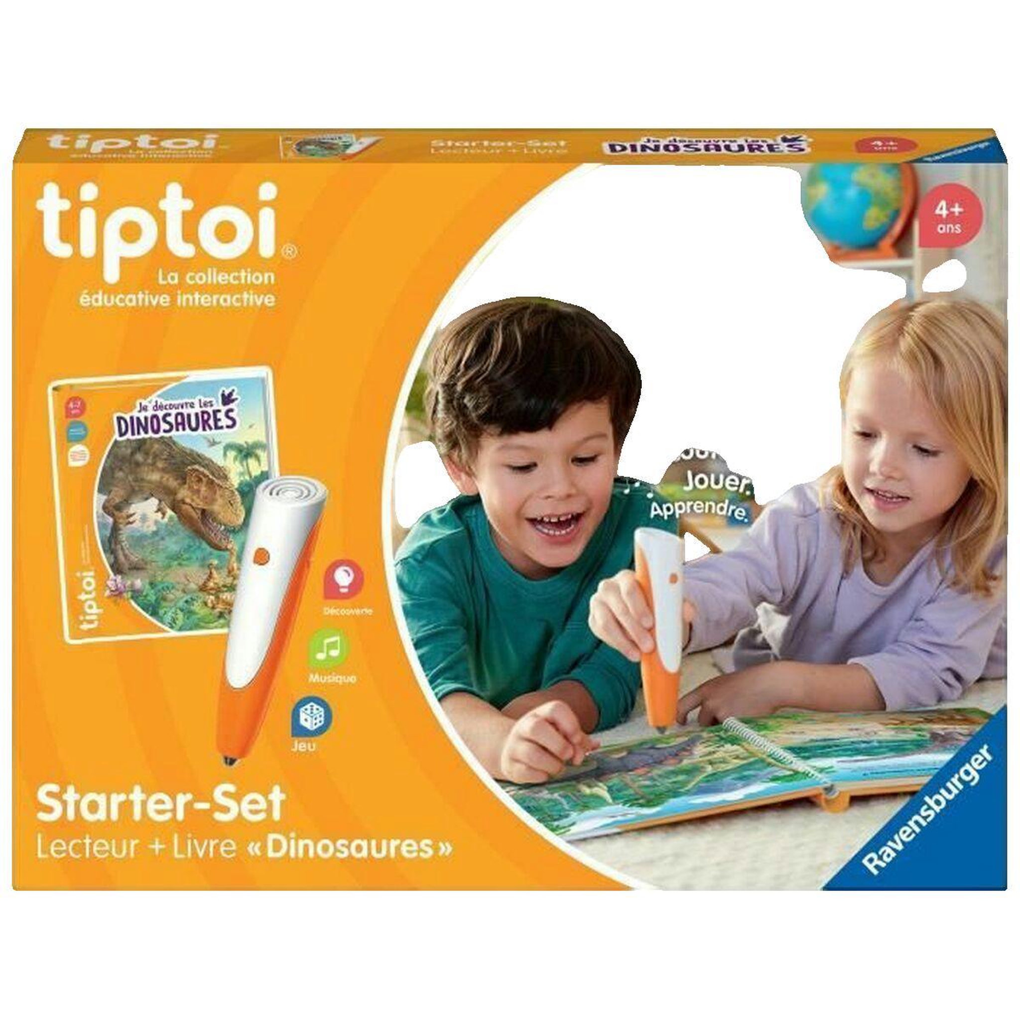 Voir la diapositive 2 : RAVENSBURGER Jeu électronique éducatif Ravensburger Tiptoi® Starter Dino