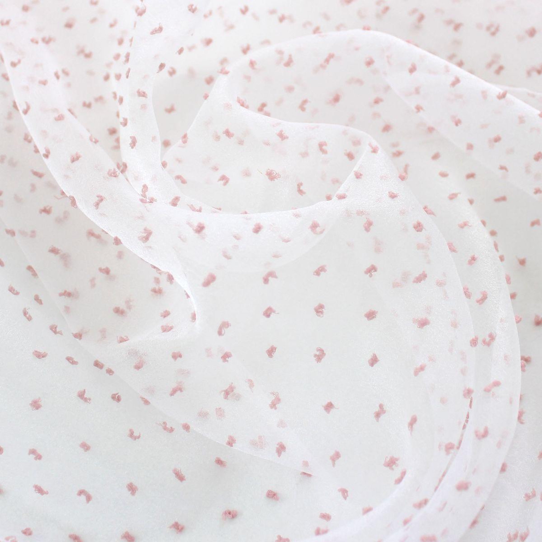 Voir la diapositive 3 : ENJOY HOME Rideau voilage à œillets  lolita  140x240cm blanc & rose