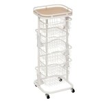 FIVE Desserte 5 Paniers Rotatifs  Balm  93cm Blanc