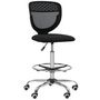 Voir la diapositive 3 : VINSETTO Chaise de bureau haute ergonomique - chaise de travail surélevée - assise haute réglable H.68-88 cm - noir
