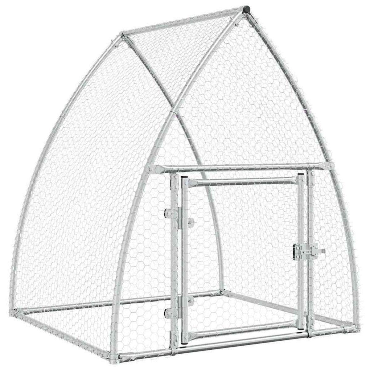 VIDAXL Cage pour poules argente 100x105x120 cm acier galvanise