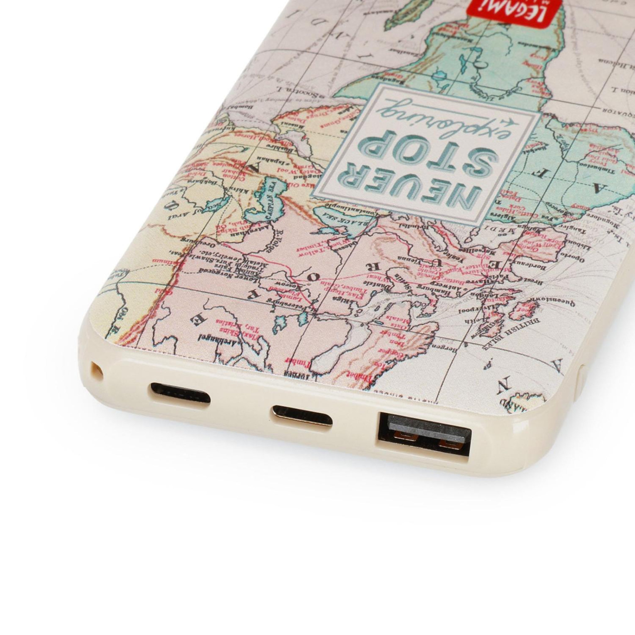 Voir la diapositive 3 : LEGAMI Legami supercharge power bank de voyage 5000 mah 2 ports type-c et 1 usb avec câble type-c inclus