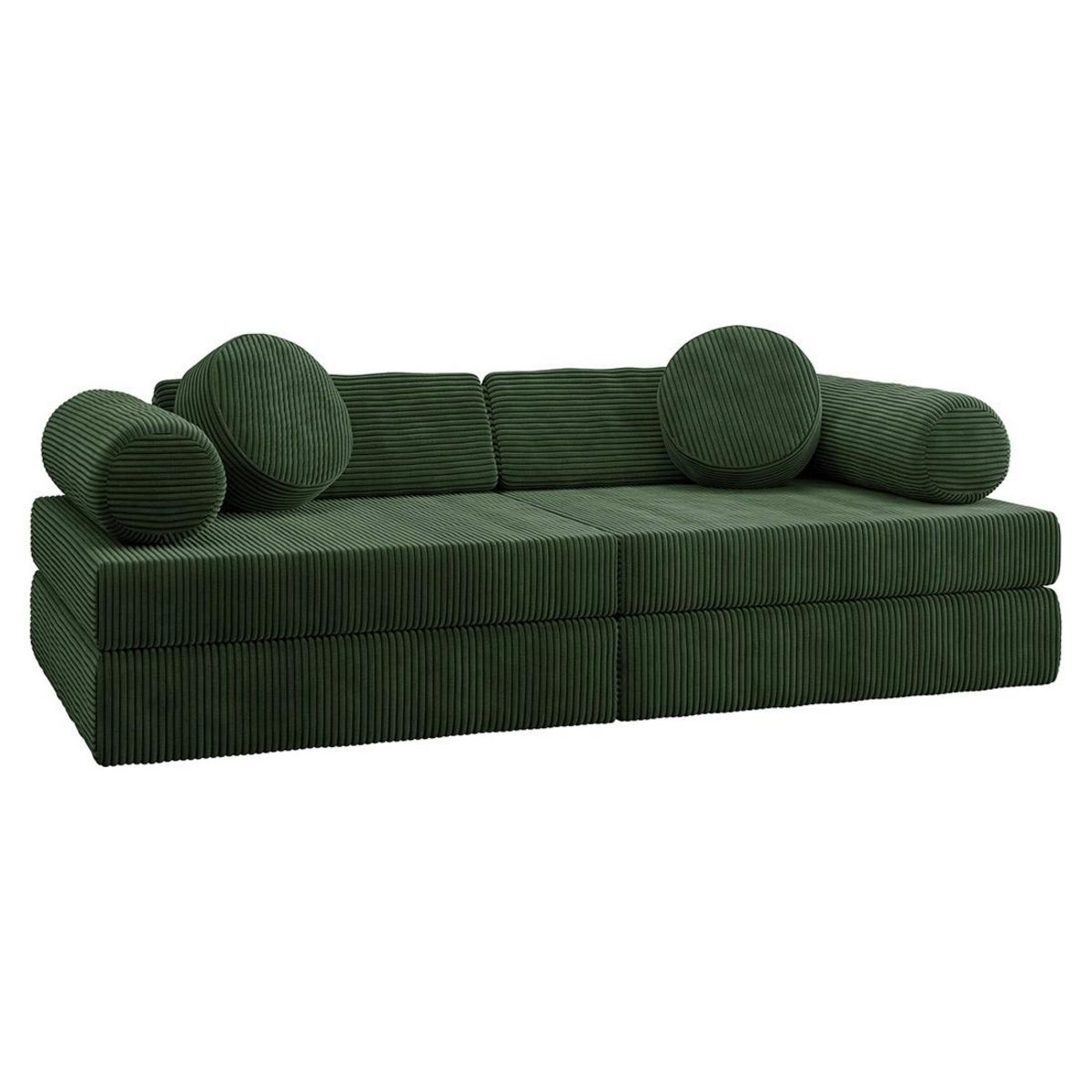 BEST MOBILIER Ines - canapé droit 2 places en velours côtelé