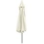Voir la diapositive 4 : VIDAXL Parasol de jardin avec mat en metal 390 cm blanc sable