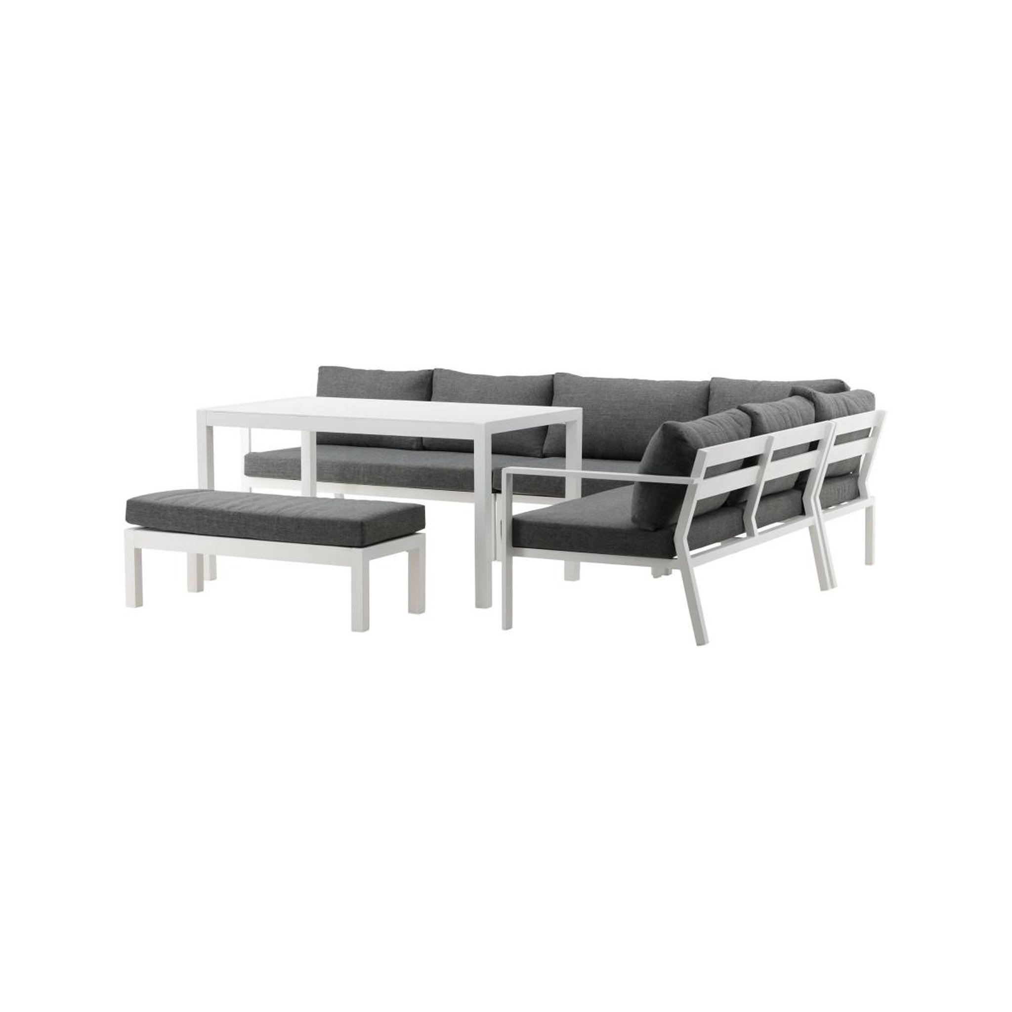 Voir la diapositive 6 : Paris Prix Salon d'Angle de Jardin  Ramos  294cm Blanc