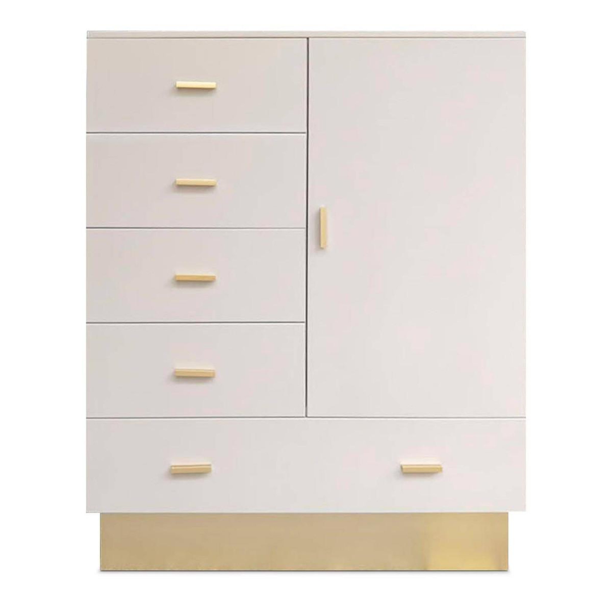 Paris Prix Buffet 5 tiroirs & 1 porte  tazea  112cm taupe