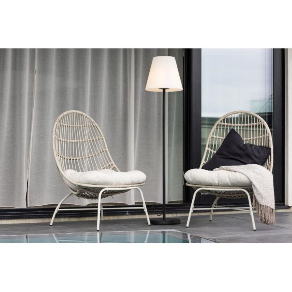 Paris Prix Lampadaire d'Extérieur  Moris  150cm Noir