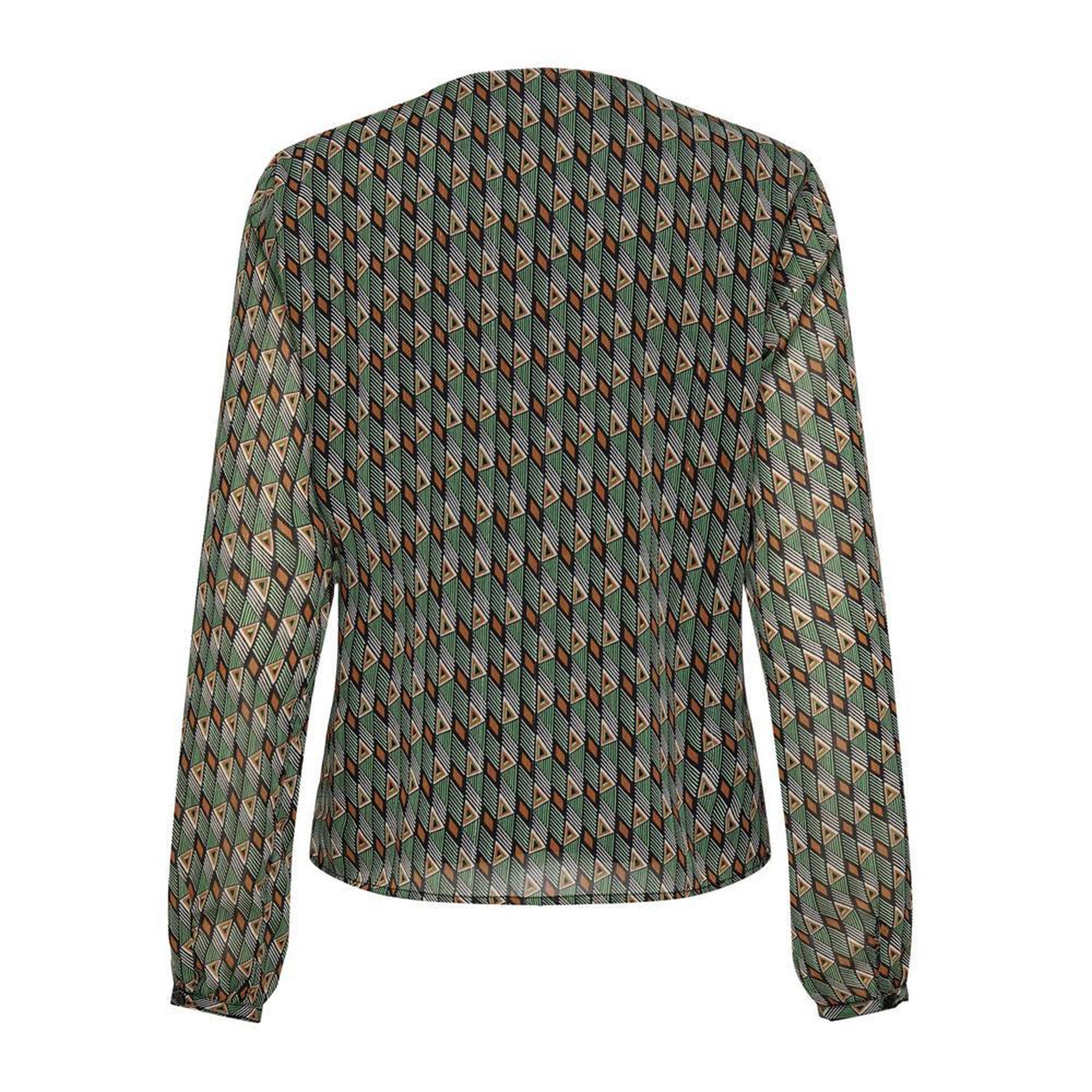 Voir la diapositive 2 : Only Blouse Verte/Noire à Motifs Femme Only Sierra