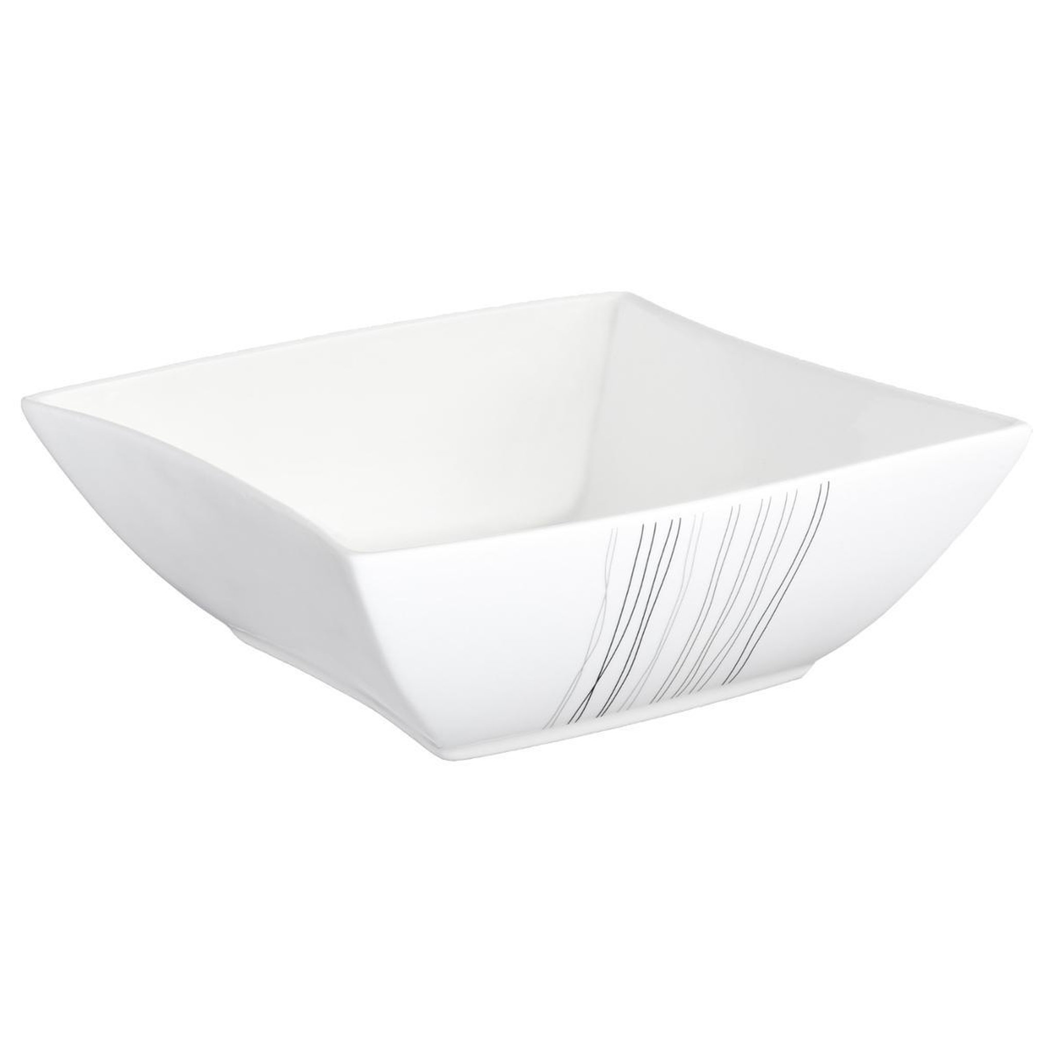 Voir la diapositive 2 : SECRET DE GOURMET Lot de 6 coupelles  lignes  15cm blanc