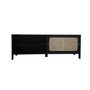 Voir la diapositive 5 : CONCEPT USINE Meuble TV en bois noir et cannage BALI