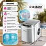 Voir la diapositive 6 : tectake Machine à glaçons 2,4 L réservoir d'eau argent