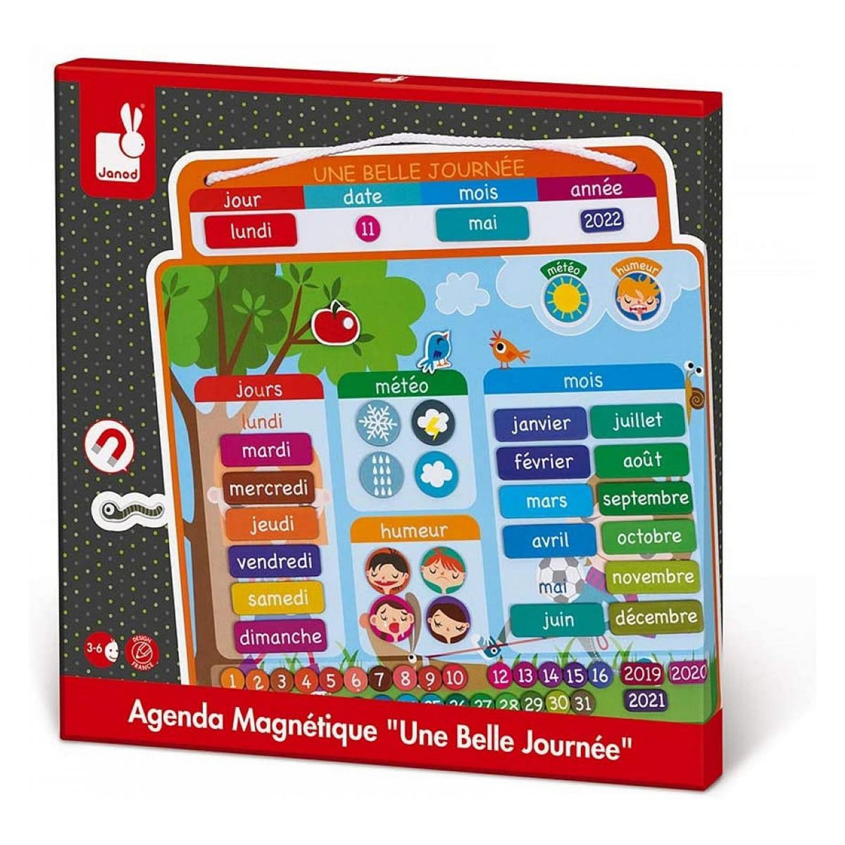 Juratoys-Janod Agenda Magnetique Une belle journee