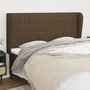 Voir la diapositive 1 : VIDAXL Tete de lit avec oreilles Marron fonce 203x23x118/128 cm Tissu