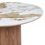 Voir la diapositive 2 : Paris Prix Table à Manger Effet Marbre  Agnes  120cm Blanc