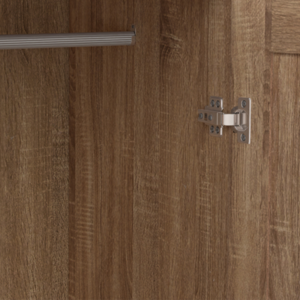 ID MARKET Armoire 2 portes VITO hêtre penderie 80 cm avec étagères rangement maxi capacité