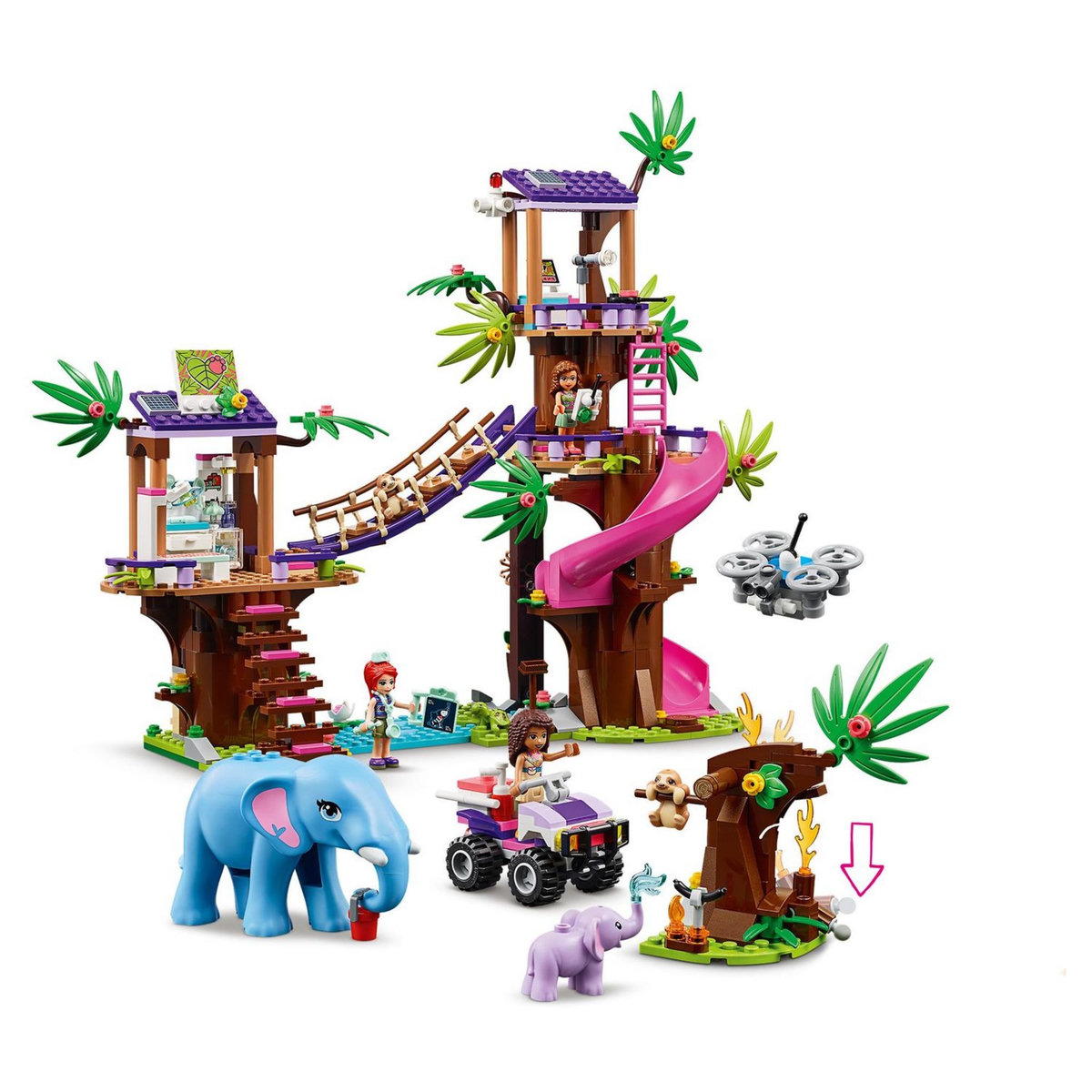 LEGO Friends 41424 - La base de sauvetage dans la jungle