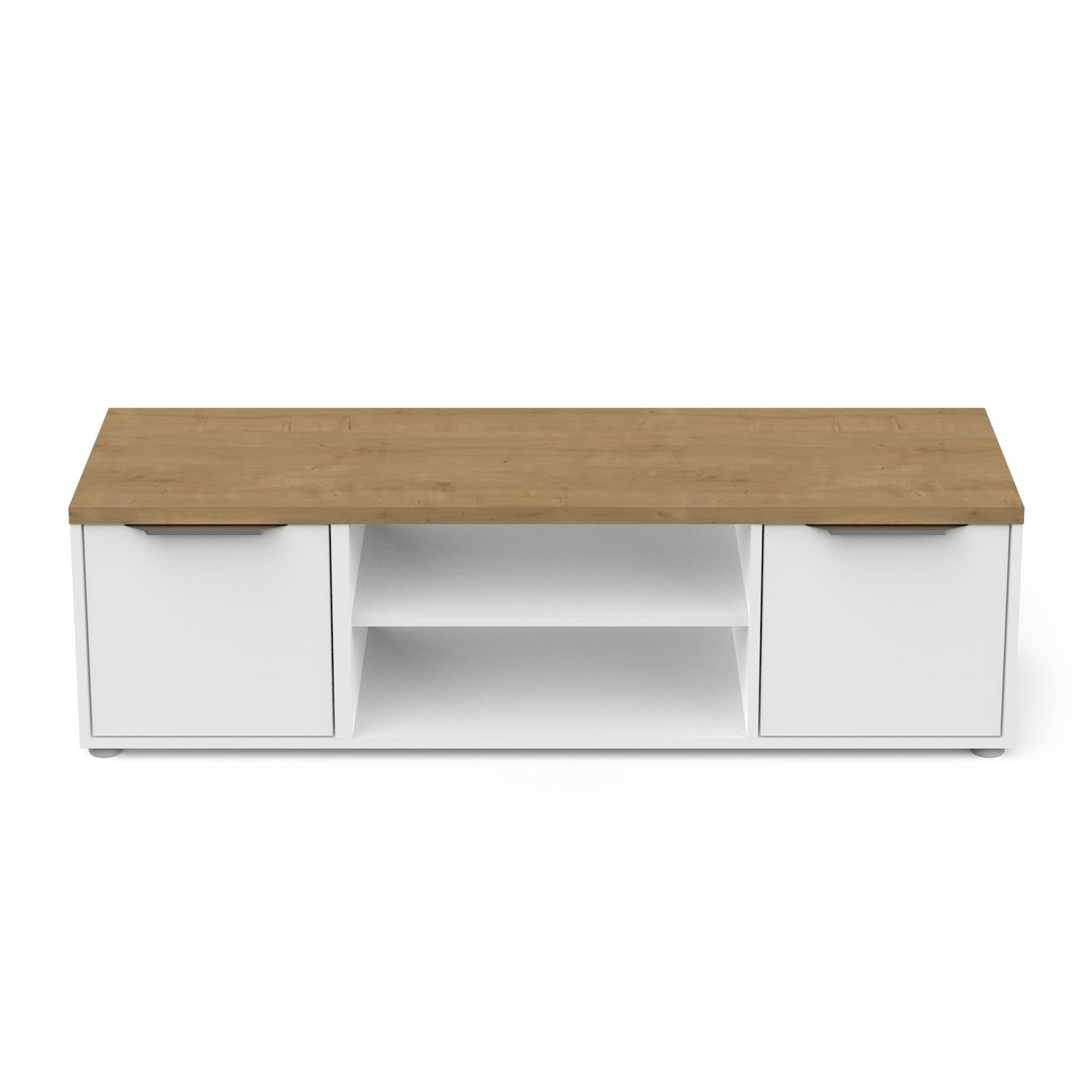 Voir la diapositive 1 : Meuble TV 2 portes 2 niches ILYES