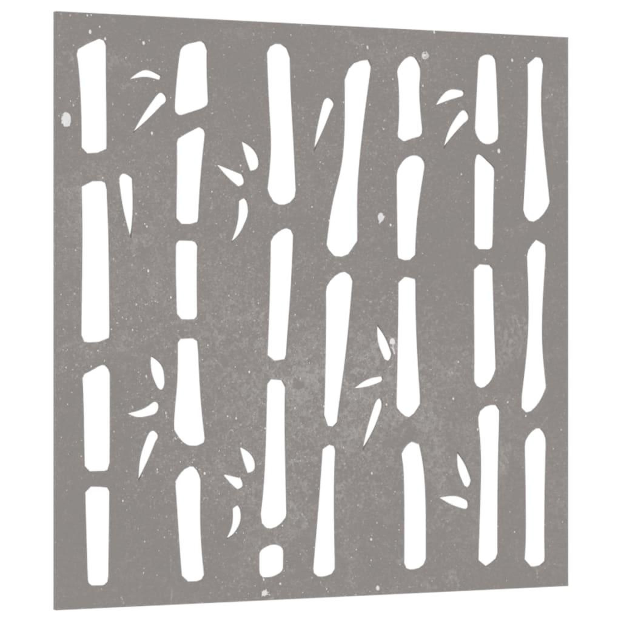 Voir la diapositive 3 : VIDAXL Decoration murale jardin 55x55 cm acier corten design bambou