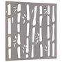 Voir la diapositive 3 : VIDAXL Decoration murale jardin 55x55 cm acier corten design bambou