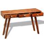 Voir la diapositive 2 : VIDAXL Table console avec 3 tiroirs 76 cm Bois massif