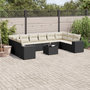 Voir la diapositive 1 : VIDAXL Salon de jardin 11 pcs avec coussins noir resine tressee