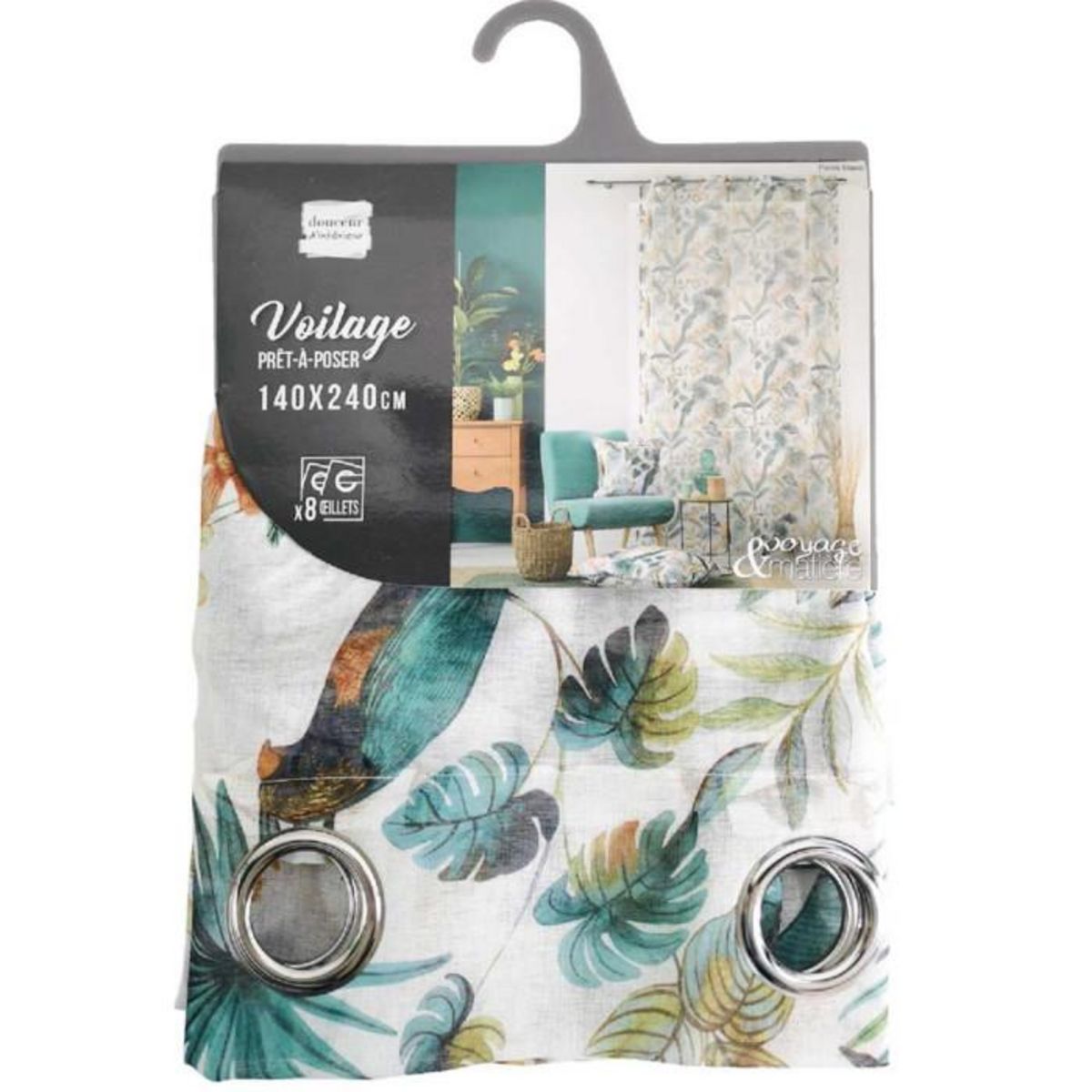 Paris Prix Rideau Voilage à Œillets  Panis  140x240cm Blanc