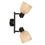 Voir la diapositive 3 : ATMOSPHERA Plafonnier 2 Lampes Orientables  Lio  28cm Naturel