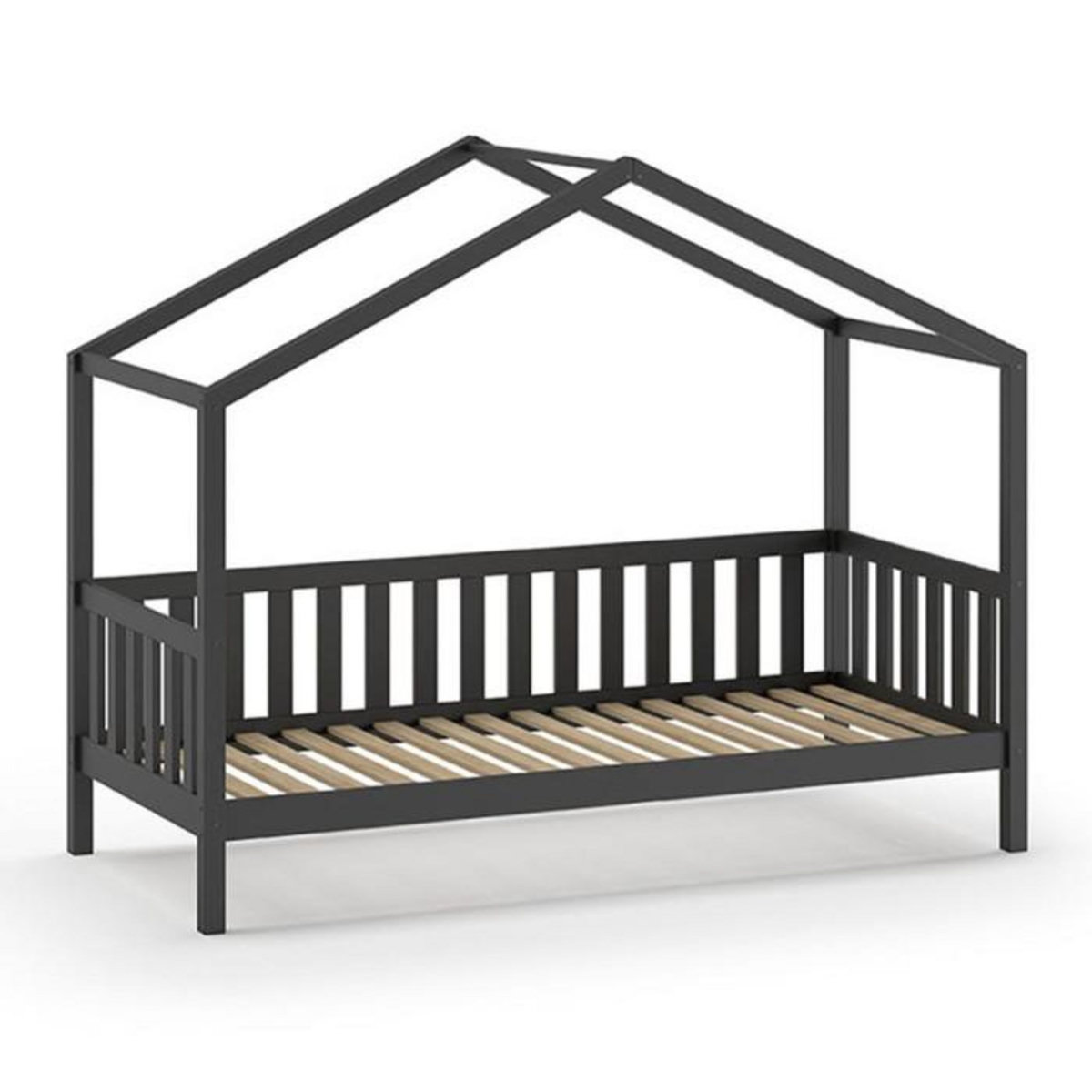 Paris Prix Lit Cabane Enfant & Tiroir  Dallas  90x200cm Anthracite