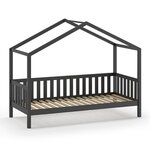 Paris Prix Lit Cabane Enfant & Tiroir  Dallas  90x200cm Anthracite