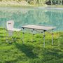 Voir la diapositive 3 : OUTSUNNY Ensemble table et chaise camping - table pliante camping avec 4 chaises rangements sacs de transport blanc