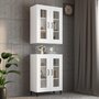 Voir la diapositive 1 : VIDAXL Armoire murale suspendue Blanc 69,5x34x90 cm